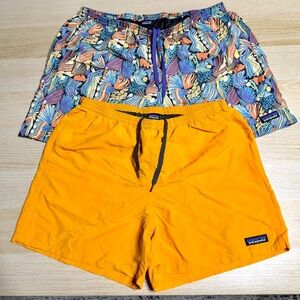 Patagonia Baggies Size Large & Medium Yellow / Patterned